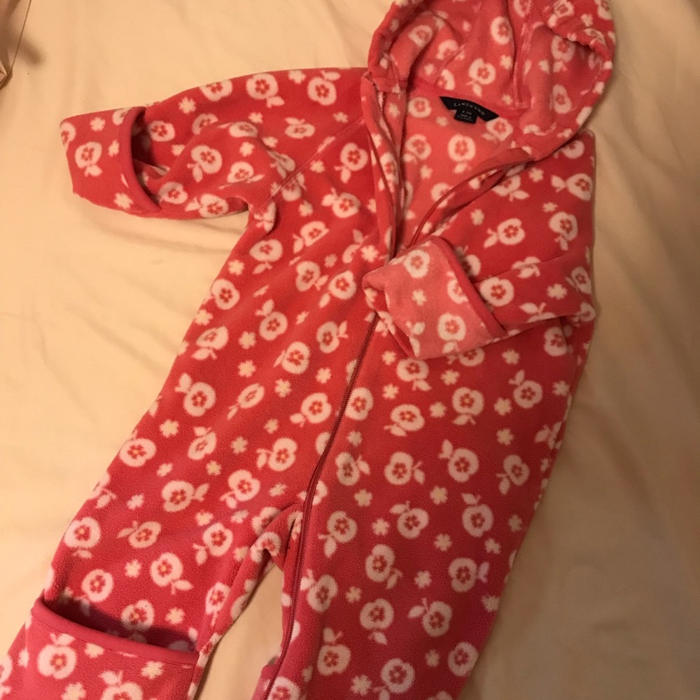 Lands End fleece one piece outerwear